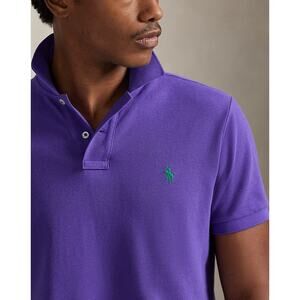ralph lauren polo shirt men large Purple Cotton Short Sleeve Classic Collar
